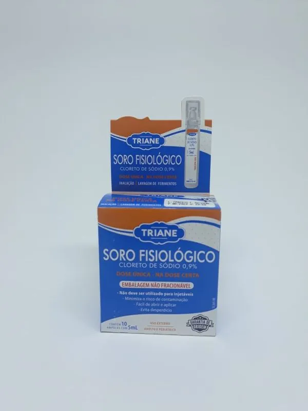 Soro Fisiológico 5Ml 10 Ampolas Triane 0,09%