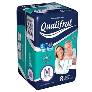 Fralda Geriátrica Qualifral Regular M Com 8 unidades