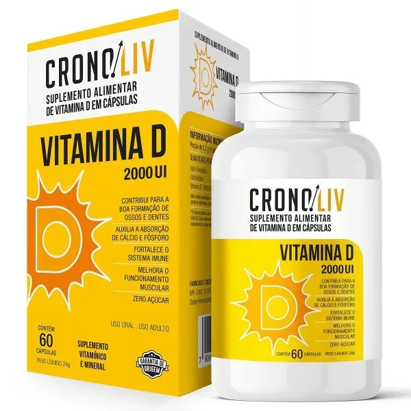 Cronoliv Vitamina D3 2000Ui 60 Cápsulas