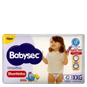 Fralda Babysec Premium Shortinho Galinha Pintadinha XXG 42 Unidades
