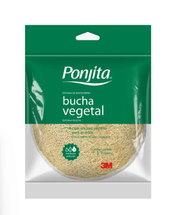 Esponja de Banho Bucha Vegetal Ponjita 3M com 1 unidade