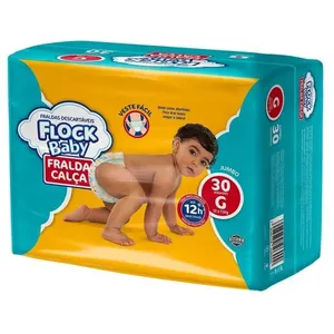Fralda-Calça Flock Baby Tamanho G Com 30 unidades