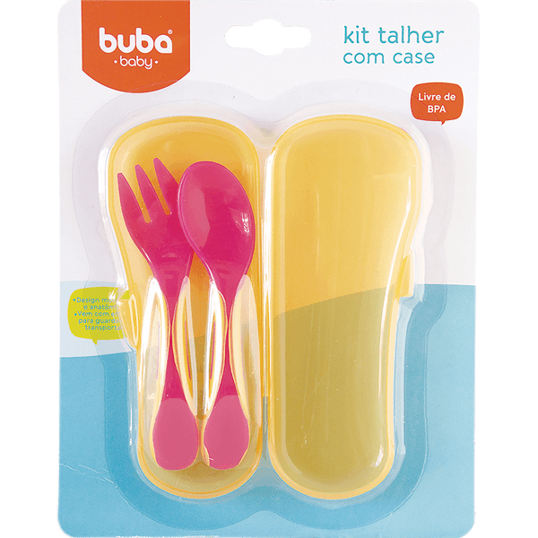 Buba 5410 Kit Talher Baby C/Case Rosa