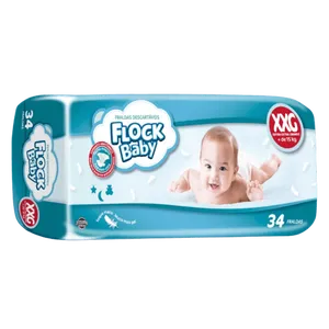 Fralda Flock Baby Mega Tamanho XXG Com 34 Unidades