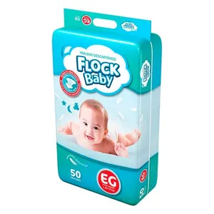 Fralda Flock Baby Hiper Tamanho EG Com 50 Unidades