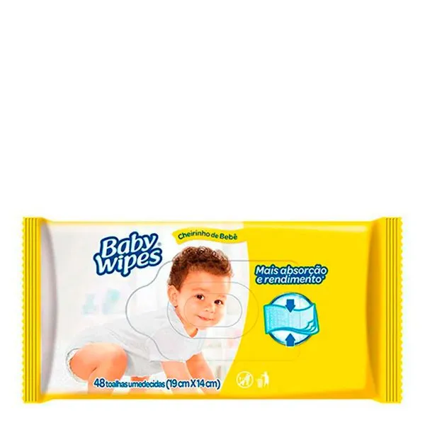Lenços Umedecidos Baby Wipes 48 unidades