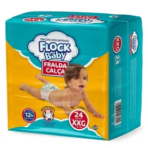 Fralda Flock Baby Mega Tamanho XXG Com 24 Unidades