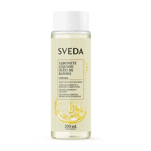 Sabonete Líquido Corporal Sveda Óleo de Banho 200ml