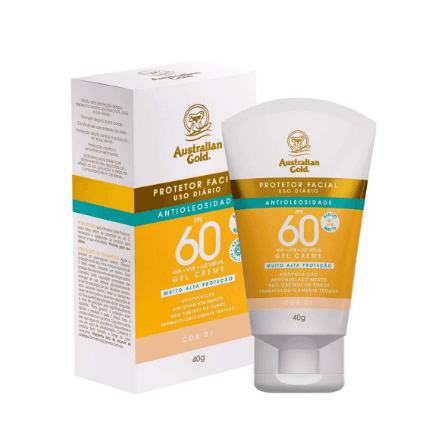 Protetor Solar Facial Australian Gold FPS 60 Cor 01 40g
