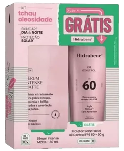 Hidrabene Kit Serum Intense Matte 30ml + Protetor Solar Facial Oil Control FPS 60 50g
