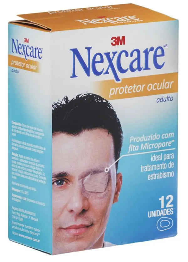 Protetor Ocular Nexcare Adulto Normal Com 12 Unidades