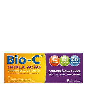 Complemento Alimentar Bio-C Tripla Ação 10 Comprimidos Efervescente