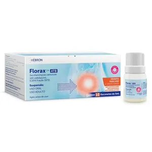 Florax SM Adulto 500 Milhões Sabor Framboesa Suspensão Oral 10 Flaconetes 5ml