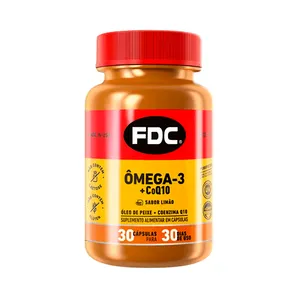 Suplemento Alimentar Ômega-3 + CoQ10 FDC Sabor Limão 30 Cápsulas