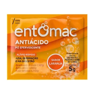 Antiácido Entomac Pó Efervescente Sabor Laranja 5g