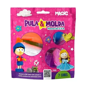 Massa de Modelar EVA Magic Kids Princesas 7 Cores - Item Sortido