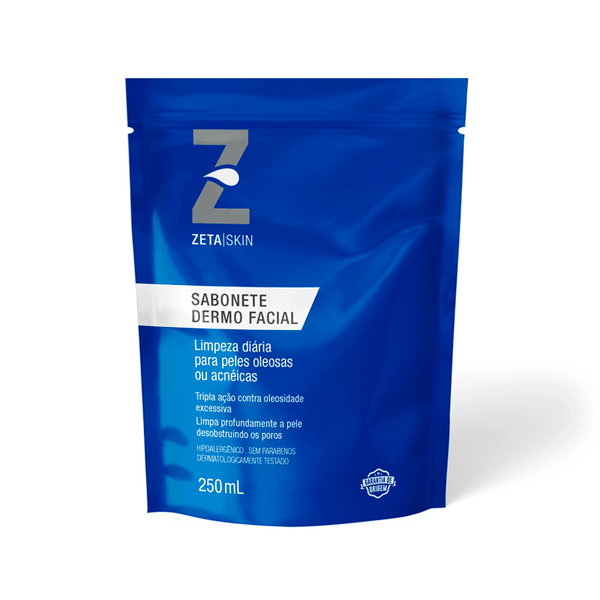 Refil Sabonete Líquido Zeta Skin Dermo Facial Peles Oleosas ou Acnéicas 250ml