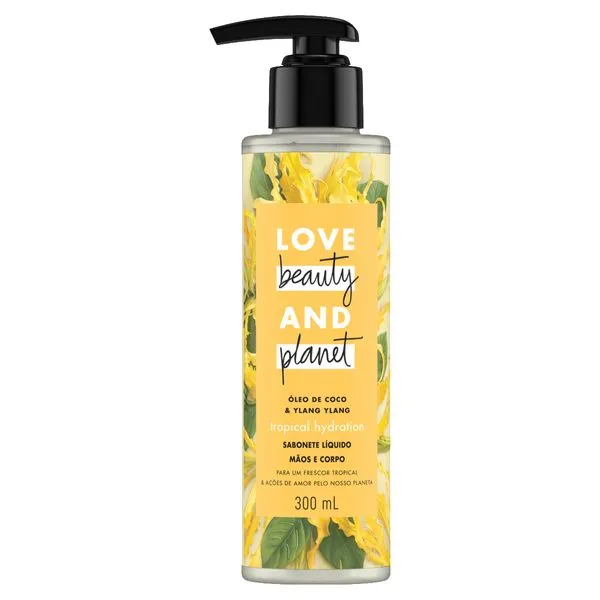 Sabonete Líquido Love Beauty And Planet Mãos e Corpo Tropical Hydration Óleo de Coco e Ylang Ylang 300ml