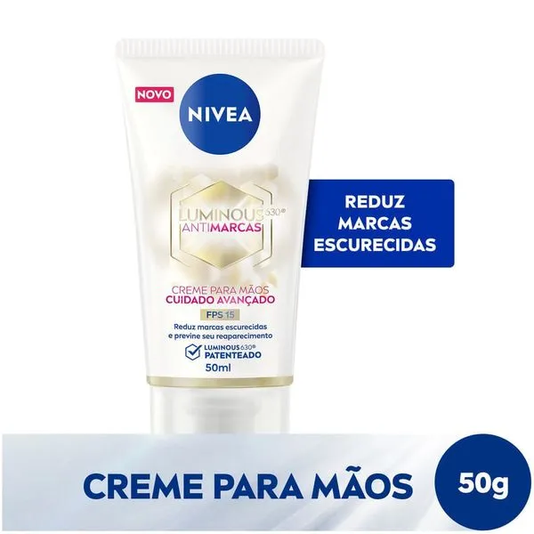 Creme para as Mãos Nivea Luminous 630 Anti Manchas FPS 15 50g