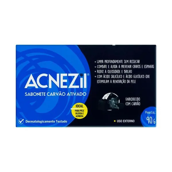 Sabonete Barra Acnezil Carvão Ativado 90g