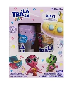 Kit Shampoo Infantil Trá Lá Lá Baby Suave Lavanda 250ml 1 Unidade + Sabonete Líquido Infantil Trá Lá Lá Baby Suave Lavanda 250ml 1 Unidade