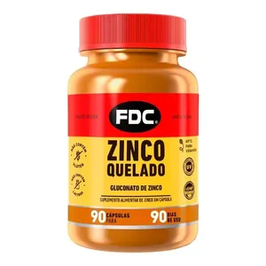 Suplemento Alimentar FDC Zinco Quelado 90 Cápsulas