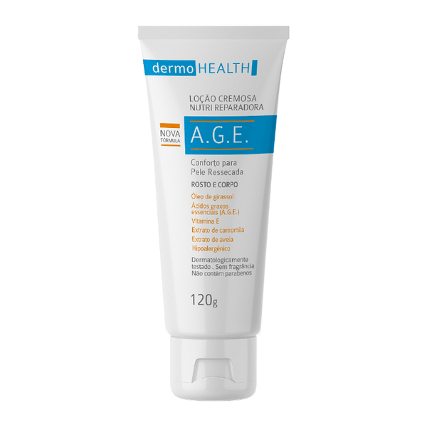 Loção Cremosa Nutri Reparadora Dermo Health A.G.E. Rosto e Corpo 120g