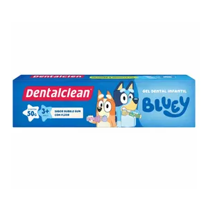 Gel Dental Infantil com Flúor Dentalclean Bluey Sabor Bubble Gum 50g