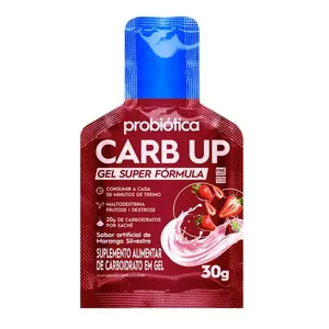 Carb Up Gel Probiótica Black Morango Silvestre Sachê 30g