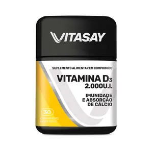 Suplemento Alimentar Vitasay Vitamina D3 2.000UI 30 Comprimidos Revestidos