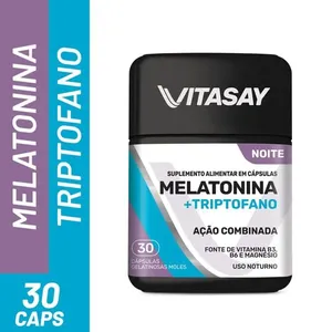 Vitasay Melatonina + Triptofano Noite 30 Cápsulas Moles