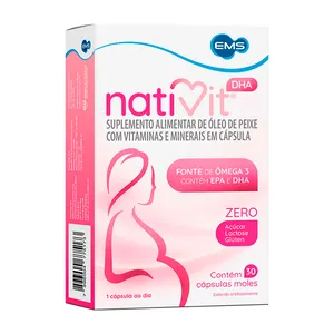 Suplemento Alimentar Nativit DHA 30 Cápsulas Moles