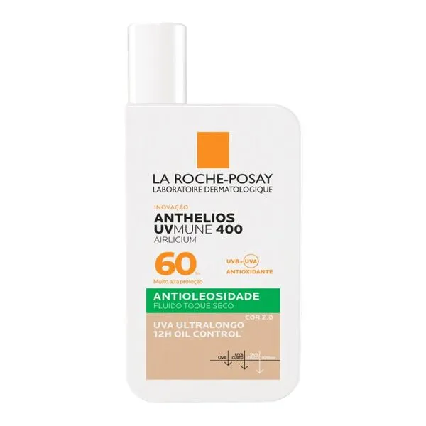 Protetor Solar Facial La Roche-Posay FPS 60 Anthelios Uvmune 400 Cor 2.0 40ml