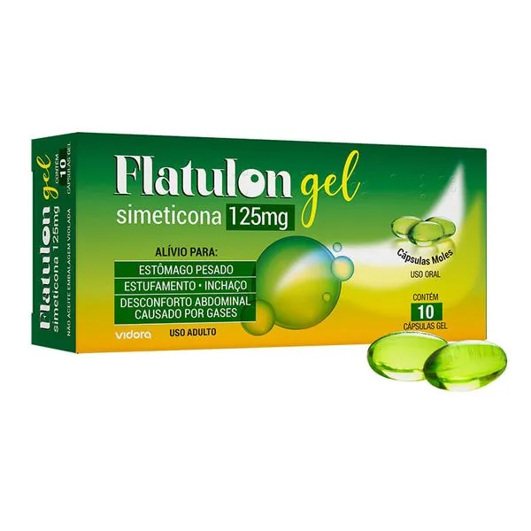 Flatulon Gel 125mg 10 Cápsulas Moles