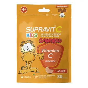 Suplemento Alimentar SupravitC Kids Vitamina C Sabor Laranja 30 Unidades