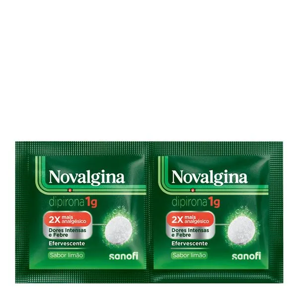 Analgésico e Antitérmico Novalgina 1g 2 Comprimidos Efervescentes