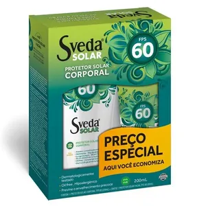 Protetor Solar Corporal e Facial Sveda FPS60 200ml+60ml