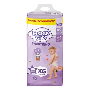 Fralda Descartável Flock Baby Shortinho Maxxi XG 80 Unidades