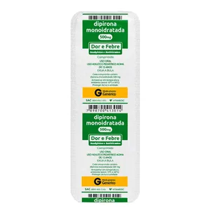 Dipirona Monoidratada 500mg Vitamedic 10 Comprimidos