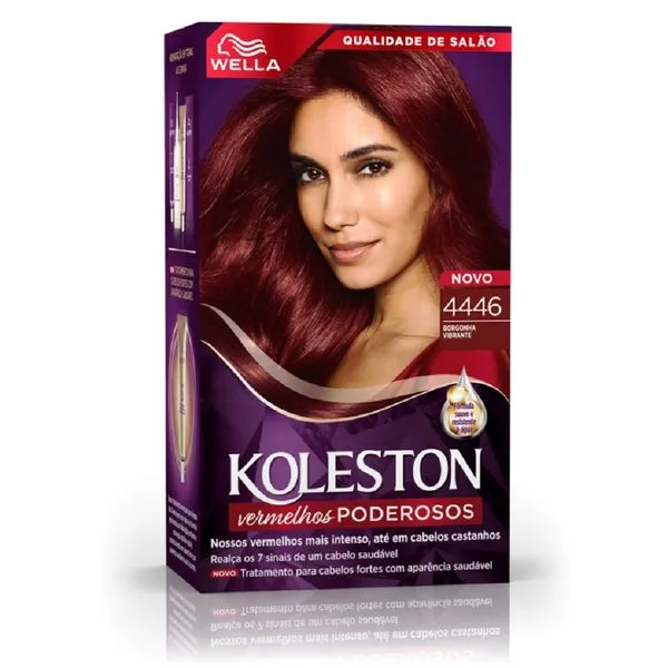 Tintura Capilar KOLESTON 4446 Borgonha Vibrante 1 unidade
