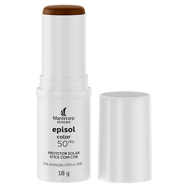 Protetor Solar Facial Episol FPS 50 Color Médio Escuro 18g Stick