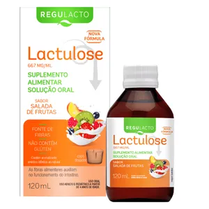 Suplemento Alimentar Regulacto Lactulose 667mg/ml Sabor Salada de Frutas 120ml + Copo Dosador