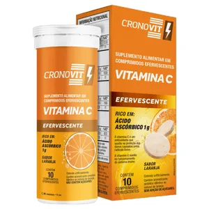 Suplemento Alimentar Cronovit Vitamina C 1g Sabor Laranja 10 Comprimidos Efervescentes