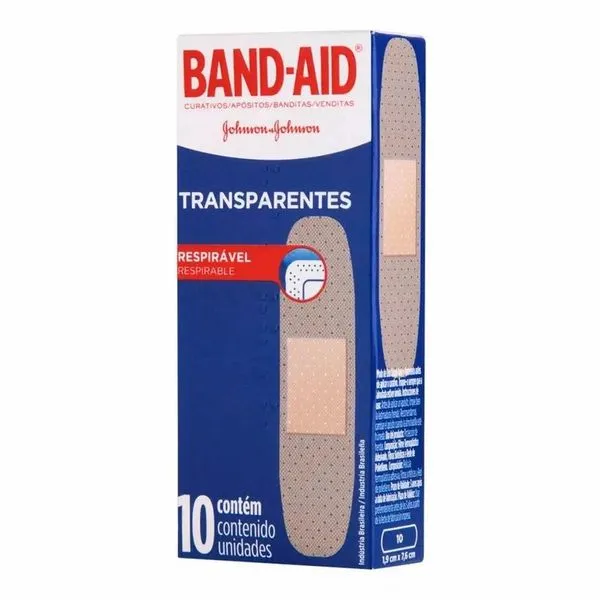 Curativos Band-Aid Transparentes 10 Unidades