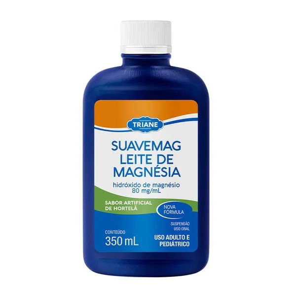 Leite de Magnésia Triane Suavemag Suspensão Oral Sabor Hortelã 350ml