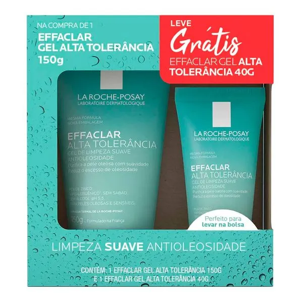 Kit Gel de Limpeza La Roche-Posay Effaclar Concentrado 150g + 40g