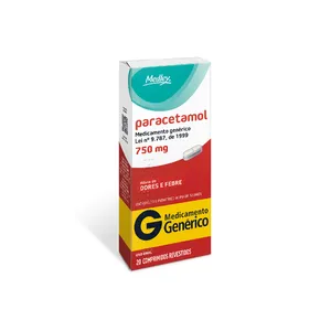 Paracetamol Medley 750mg Com 20 Comprimidos