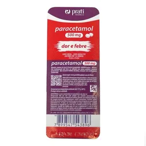 Analgésico e Antitérmico Paracetamol 500mg Genérico Prati Donaduzzi 10 Comprimidos