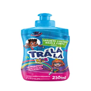 Sabonete Líquido Infantil Trá Lá Lá Kids Azul Mãos e Corpo 250ml