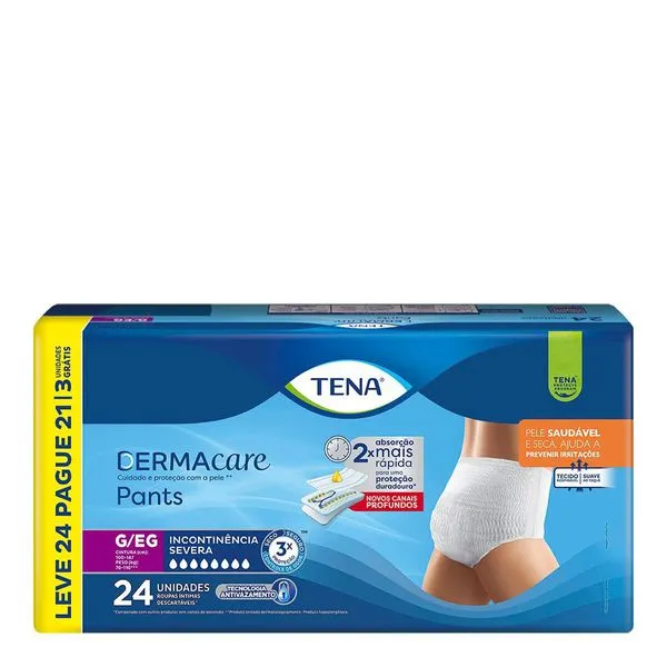 Roupa Íntima Tena Pants Dermacare G/EG 24 Unidades